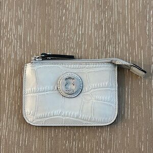 Tous Ivory Crocodile-Embossed coin purse